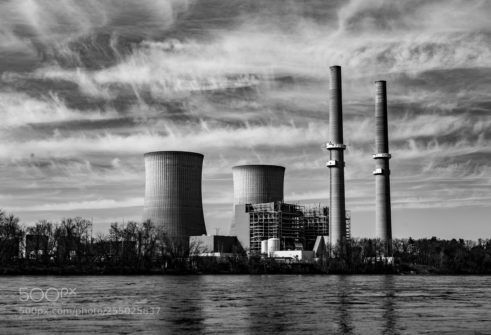 Sony a7R III sample photo. Power plant black & white photography