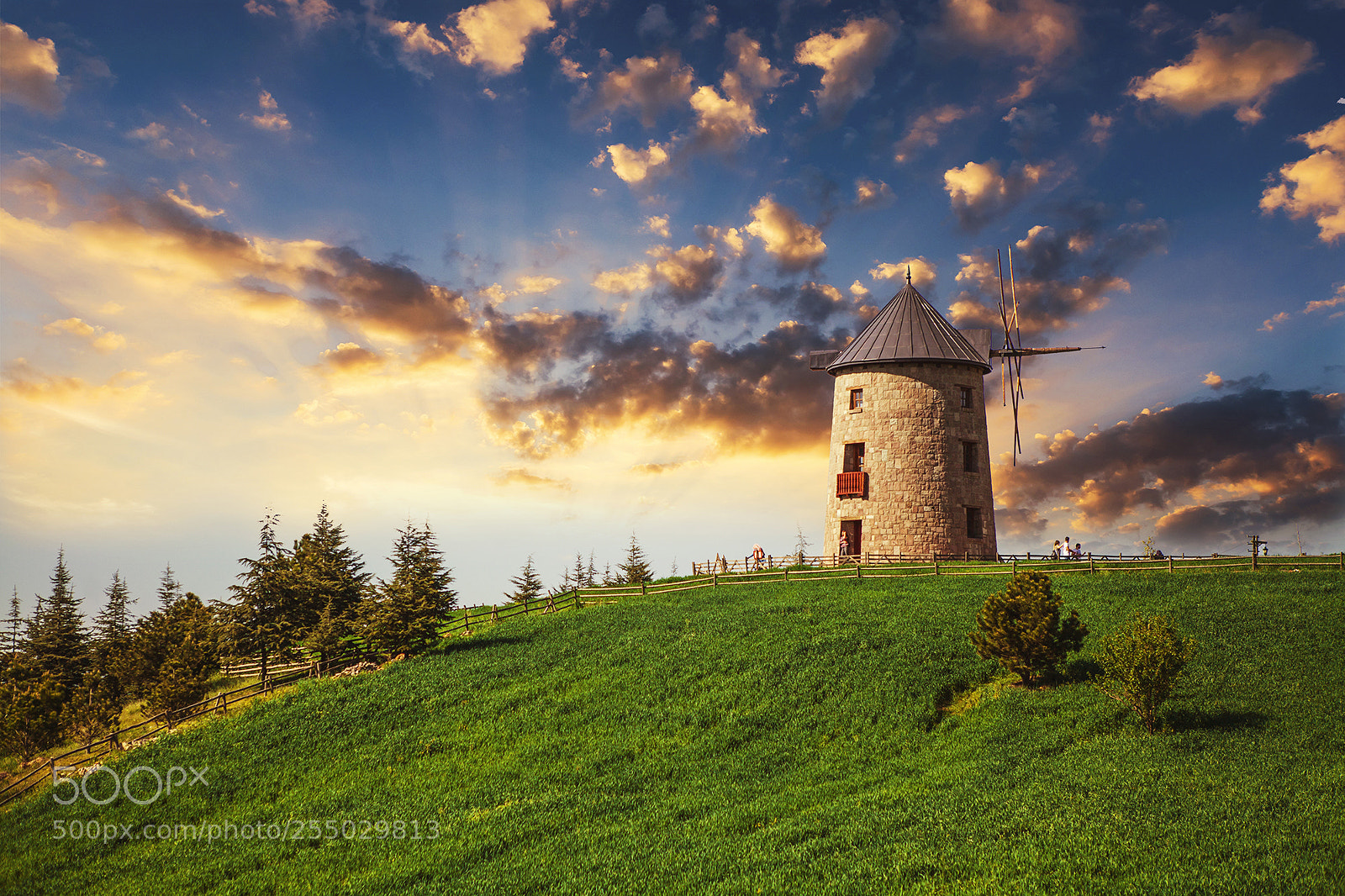 Canon EOS 5D Mark II sample photo. Windmill - sunset photography