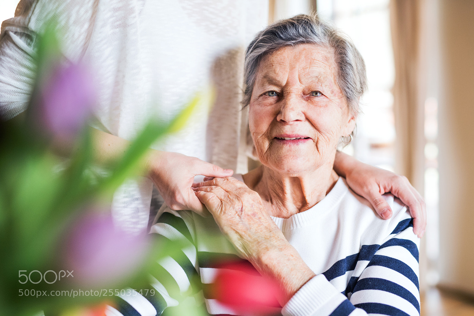 Nikon D5 sample photo. An elderly grandmother with photography