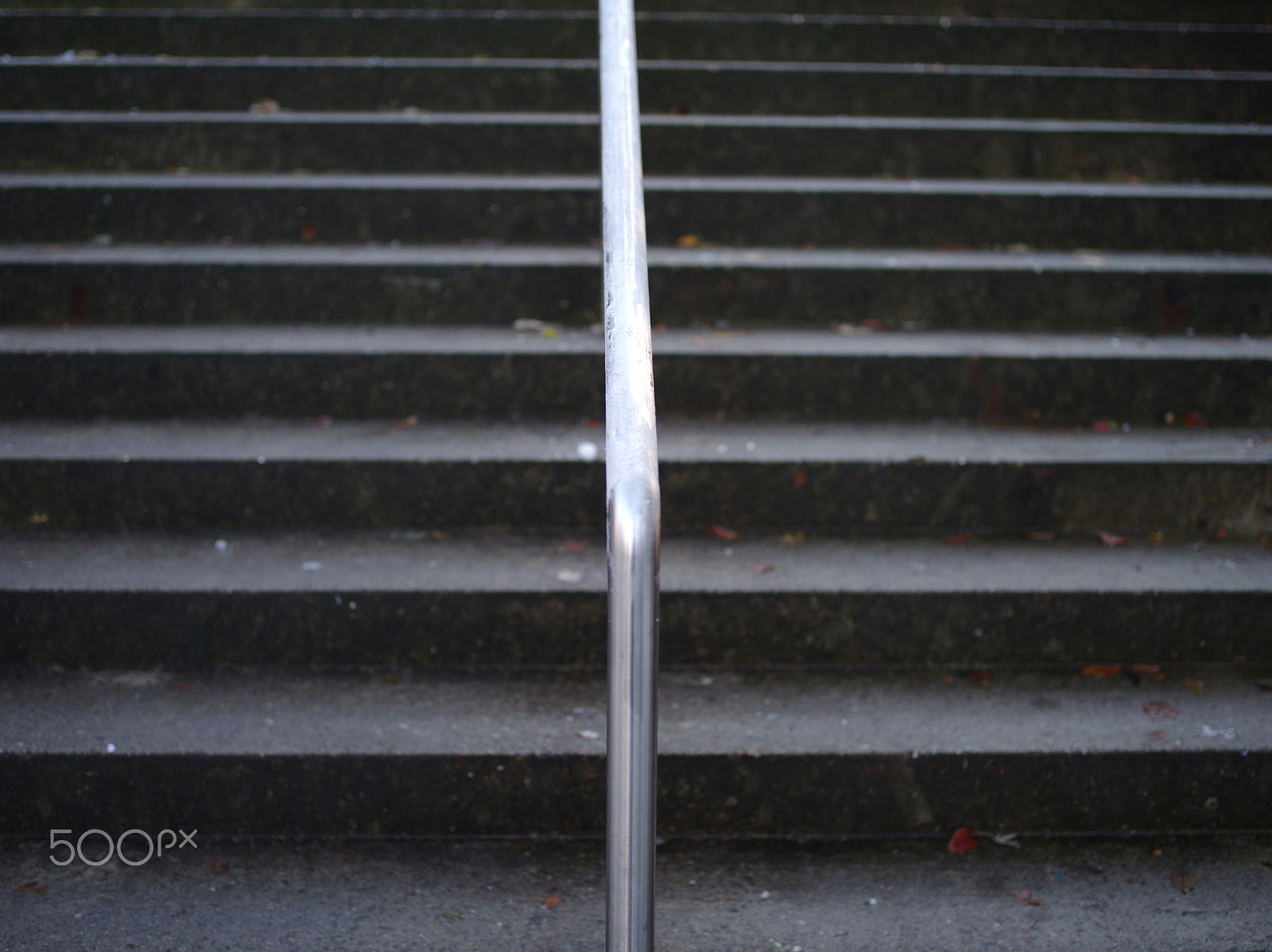 Pentax 645D sample photo. Icy cement stairway photography