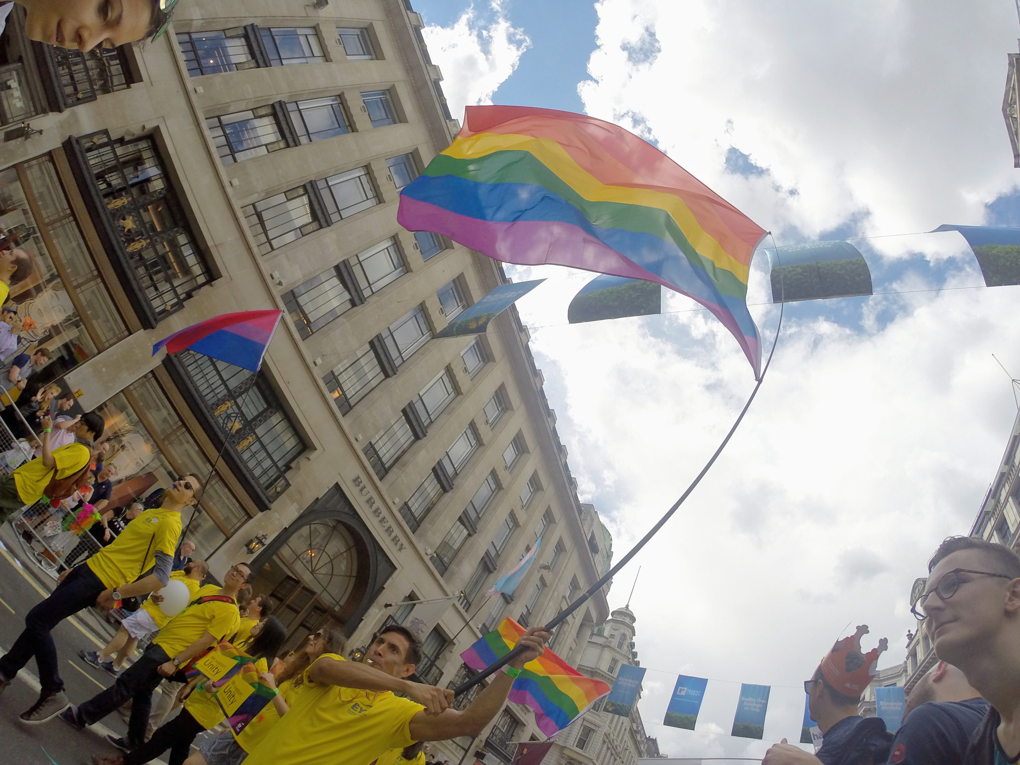 GoPro HERO3+ Black Edition sample photo. Londonprideparadeflag photography
