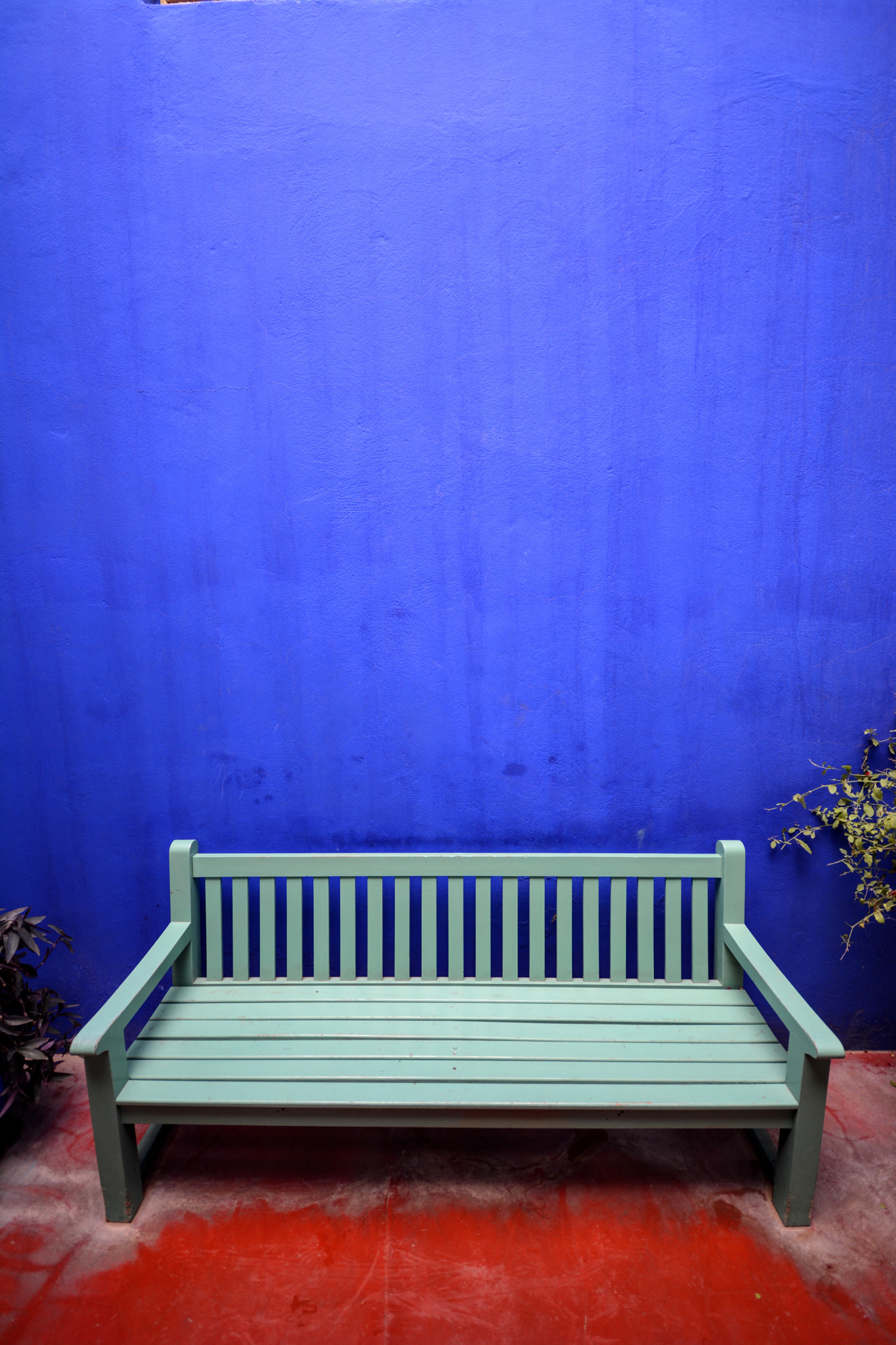 Sigma 10-20mm F4-5.6 EX DC HSM sample photo. Bench in majorelle gardens photography