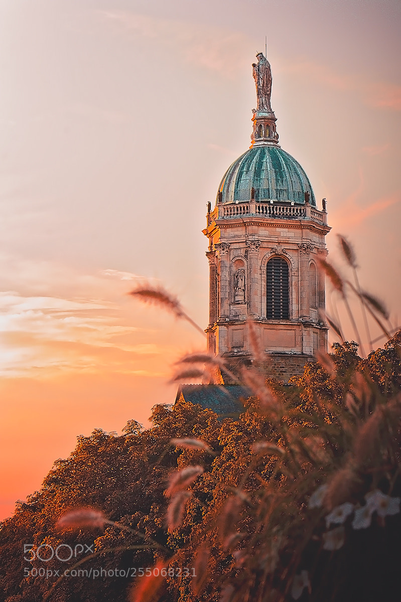Nikon D700 sample photo. Notre-dame-en-st-melaine at sunset photography