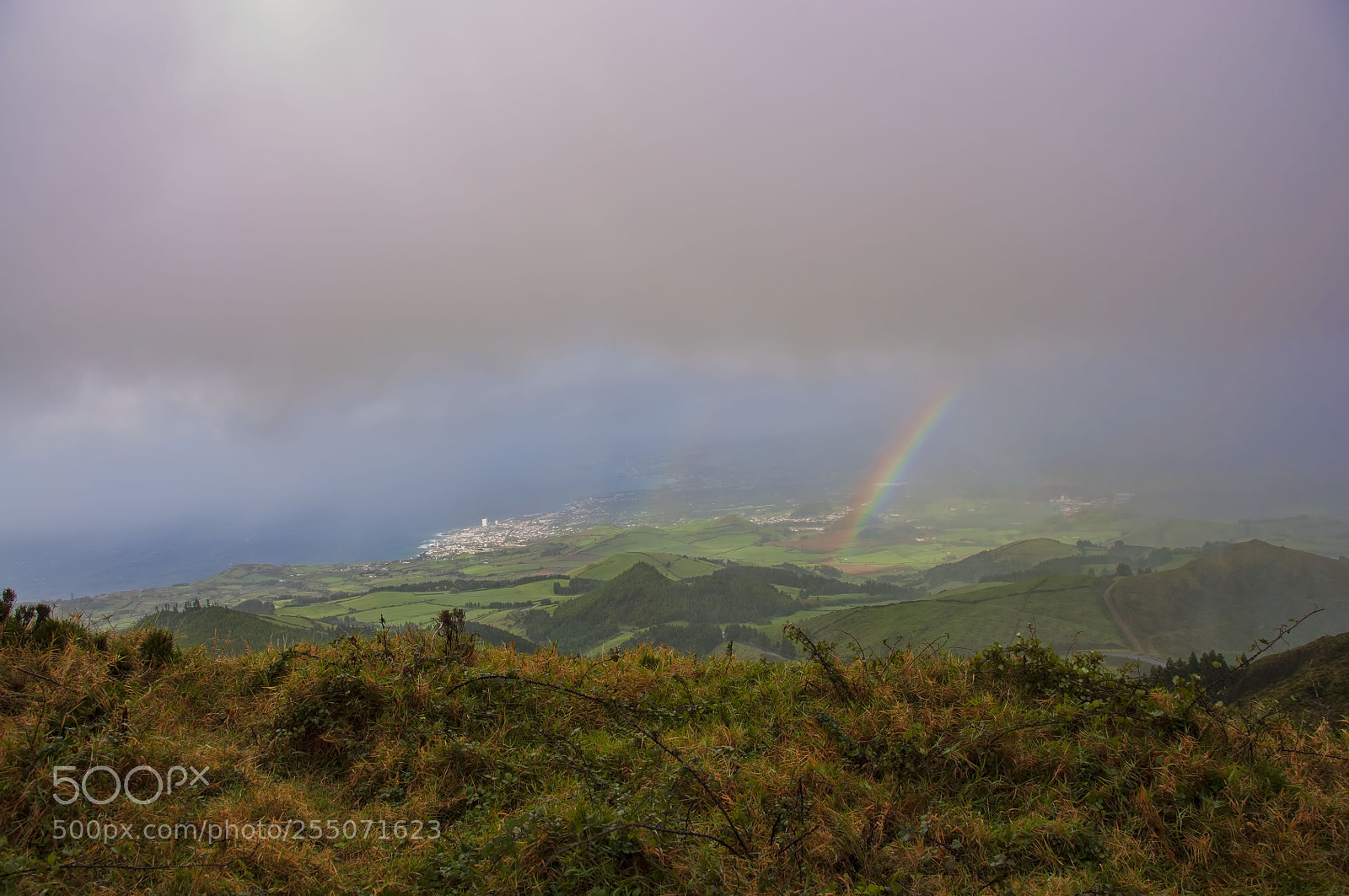 Nikon D90 sample photo. Azores rainbow photography