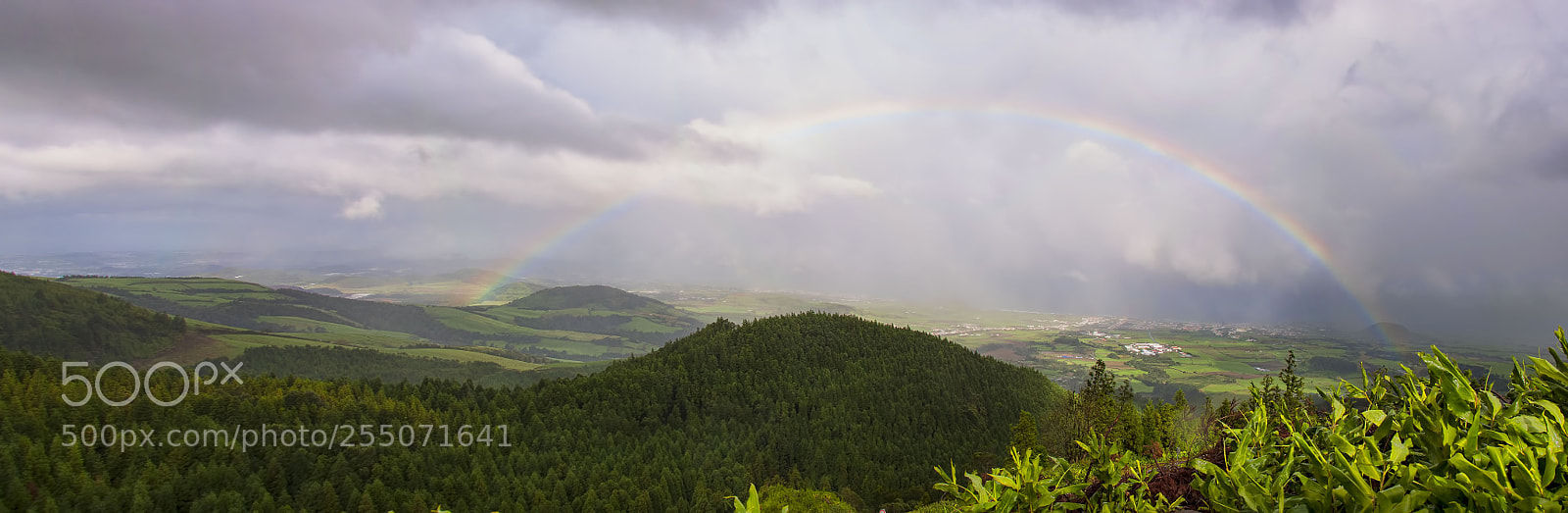 Nikon D90 sample photo. Azores rainbow pan photography