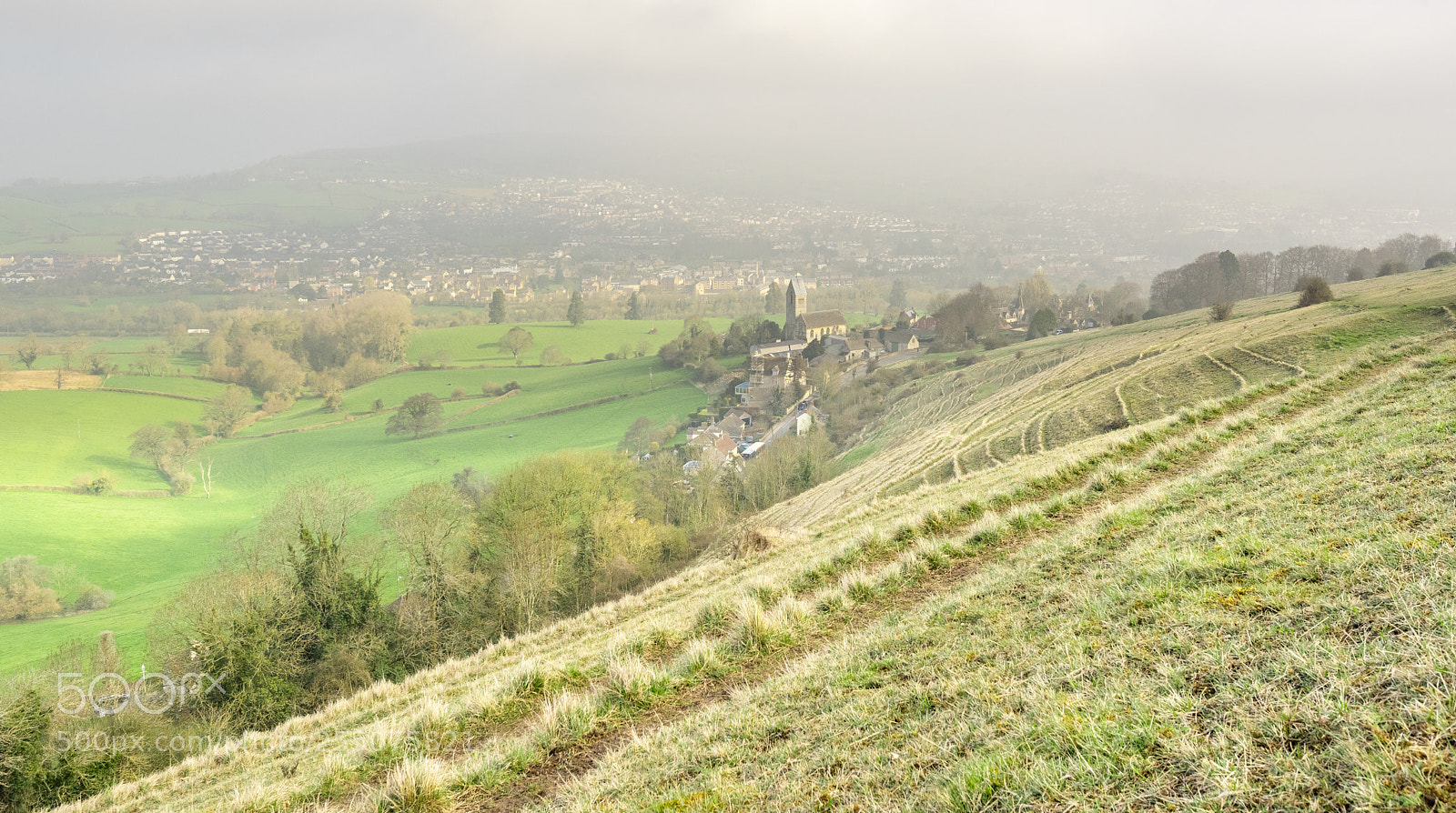 Nikon D810 sample photo. Cotswolds sunrise fog photography