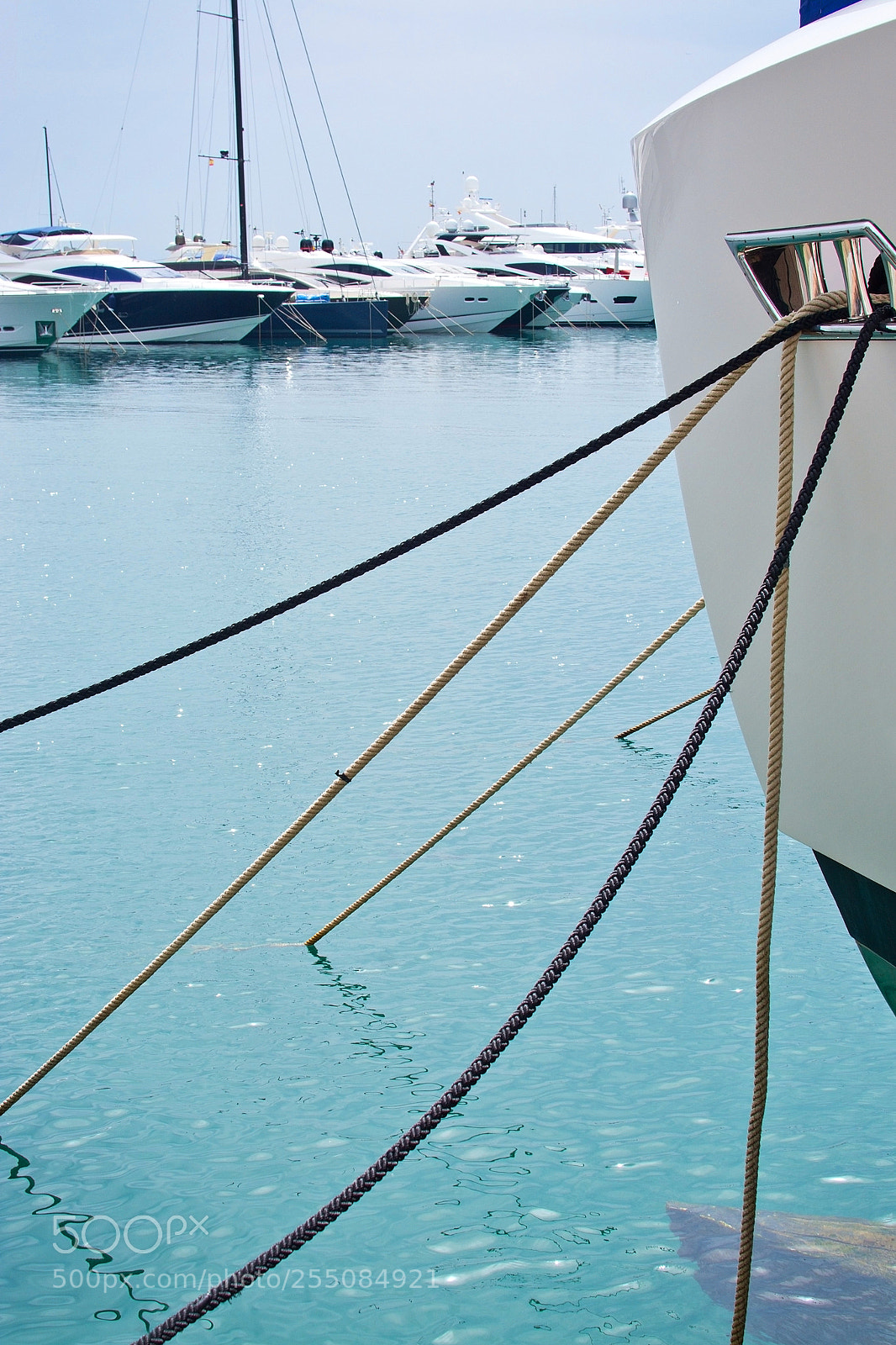 Nikon D7100 sample photo. Mooring ropes against mediterranean photography