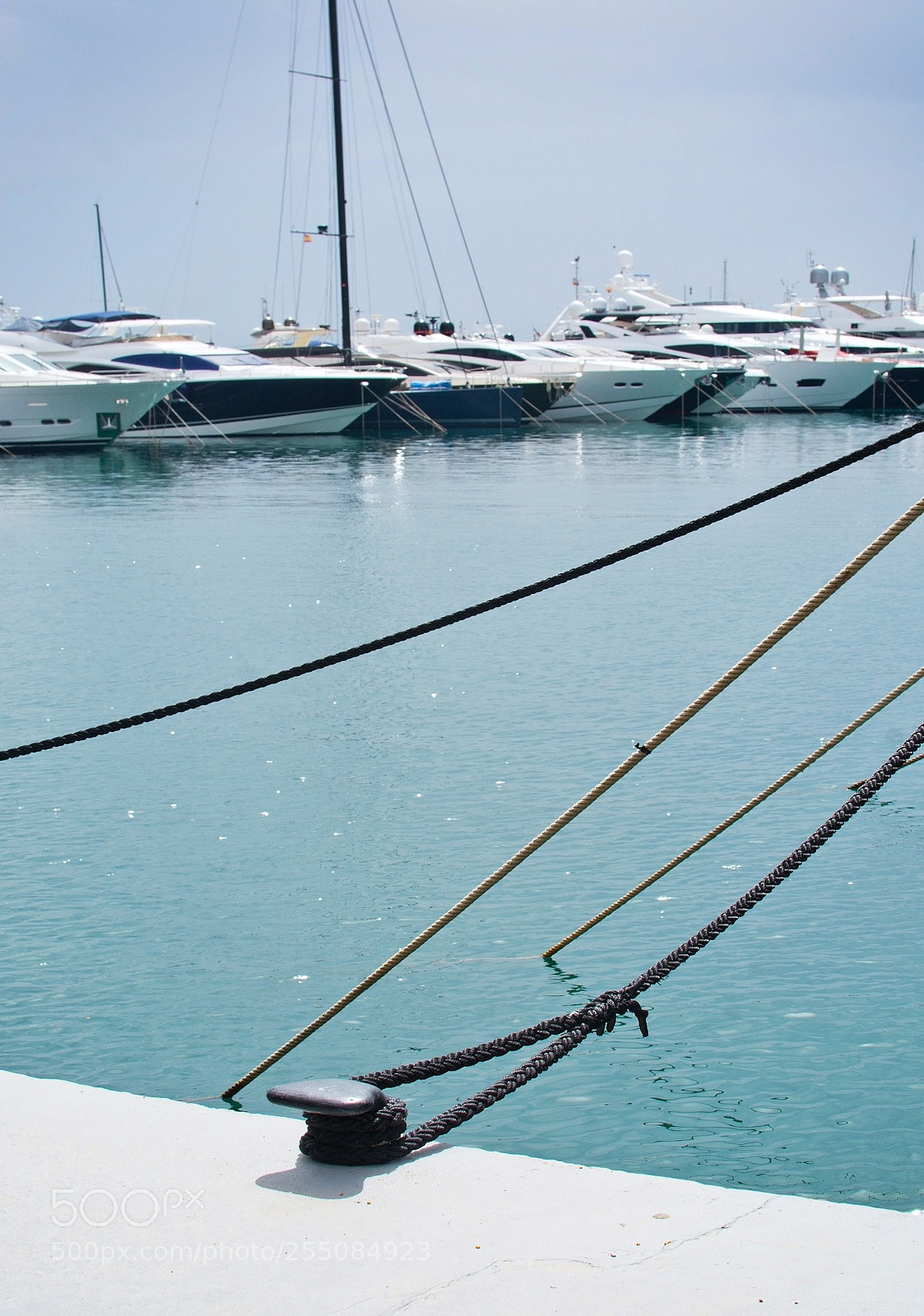 Nikon D7100 sample photo. Mooring ropes against mediterranean photography