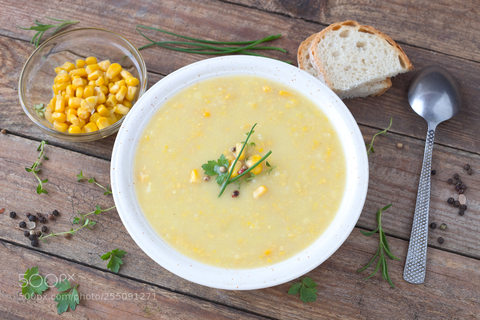Canon EOS 5D Mark II sample photo. Corn soup photography