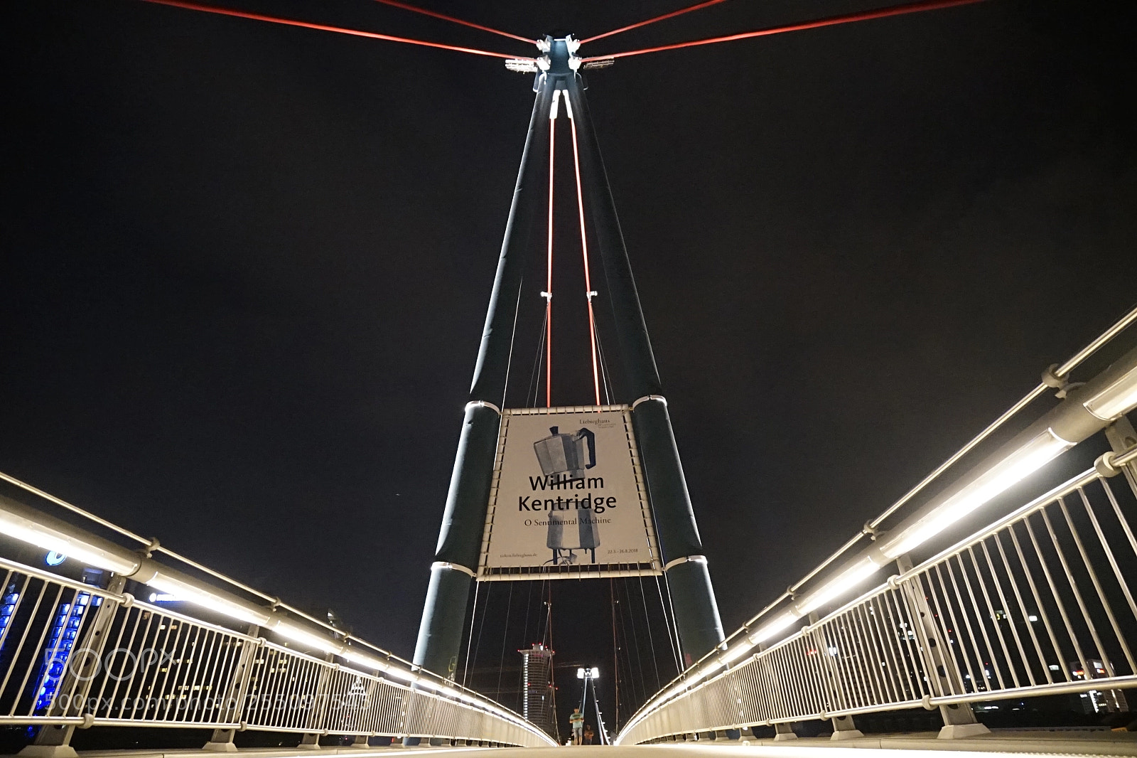 Sony a7 II sample photo. Bridge lights by night photography
