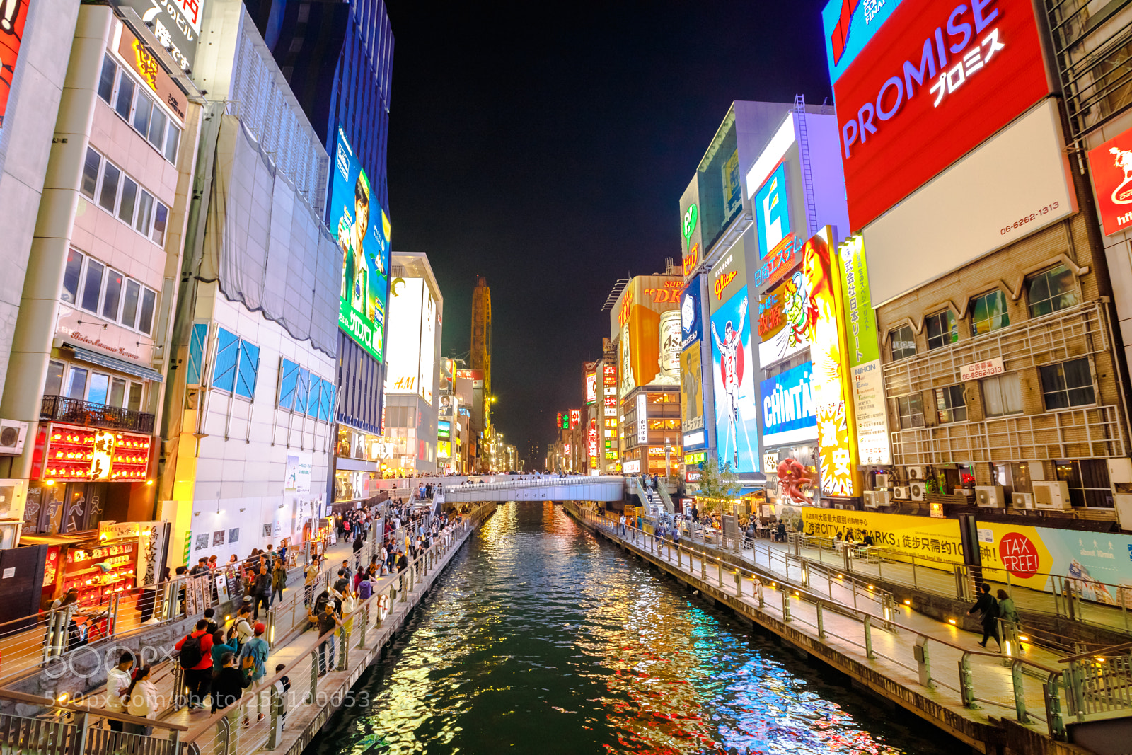 Canon EOS 5D Mark IV sample photo. Osaka dotonbori canal photography