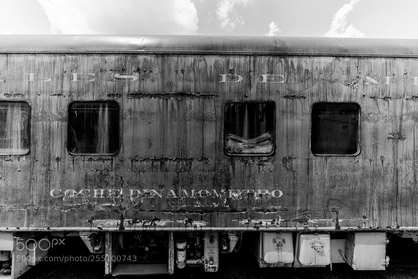 Sony a7R III sample photo. Tren blanco y negro photography