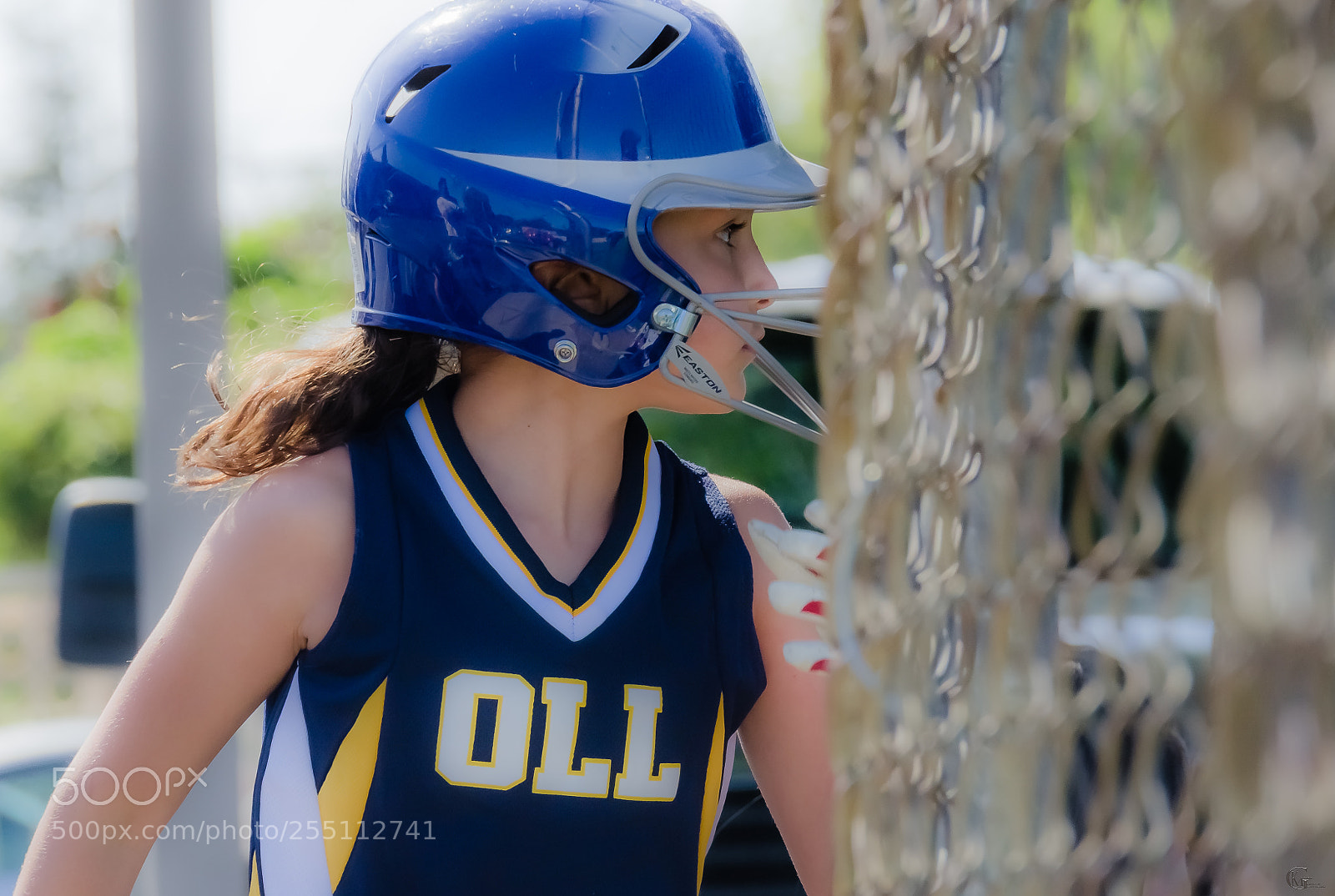 Nikon D7000 sample photo. Softball girl profile photography