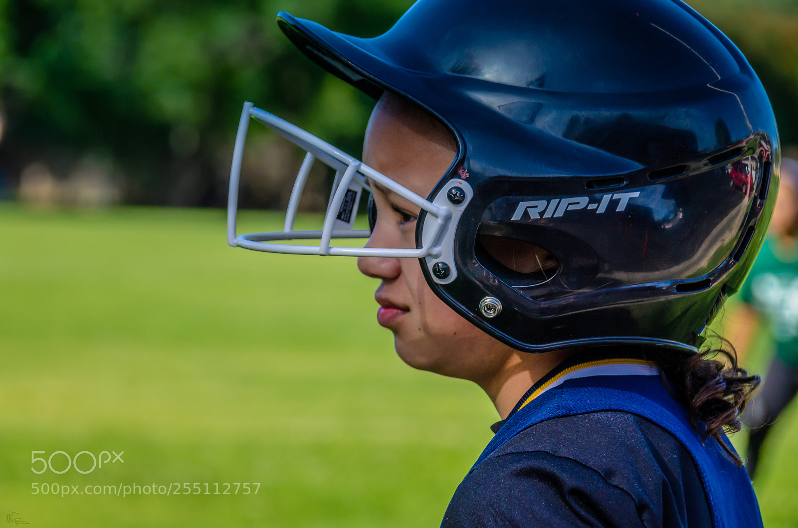 Nikon D7000 sample photo. Softball girl in helmet photography