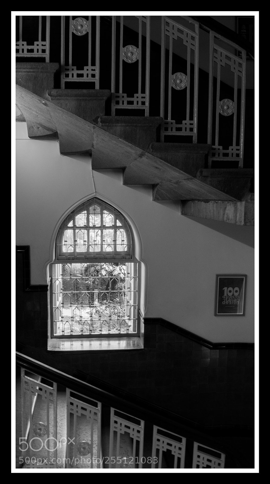 Nikon D3200 sample photo. Window under the stairs photography