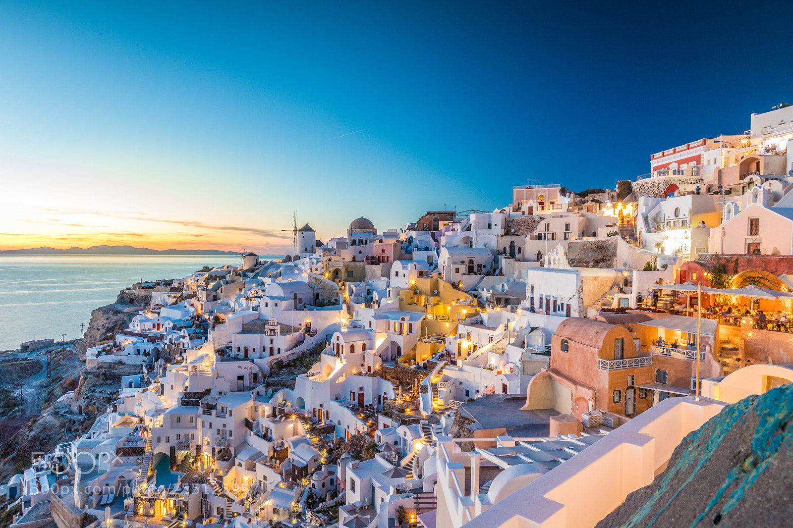 Canon EOS 6D Mark II sample photo. Sunset in santorini island photography