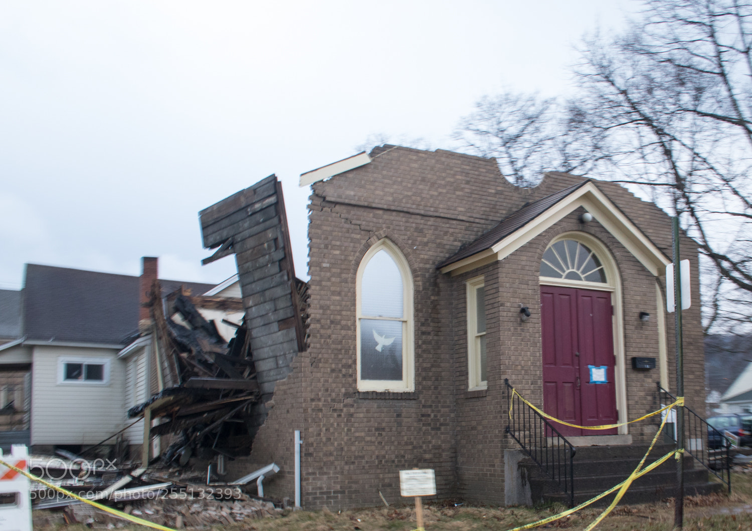 Canon EOS 7D Mark II sample photo. Collapsed church photography