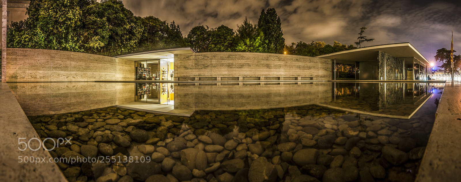 Nikon D3 sample photo. The barcelona pavilion photography
