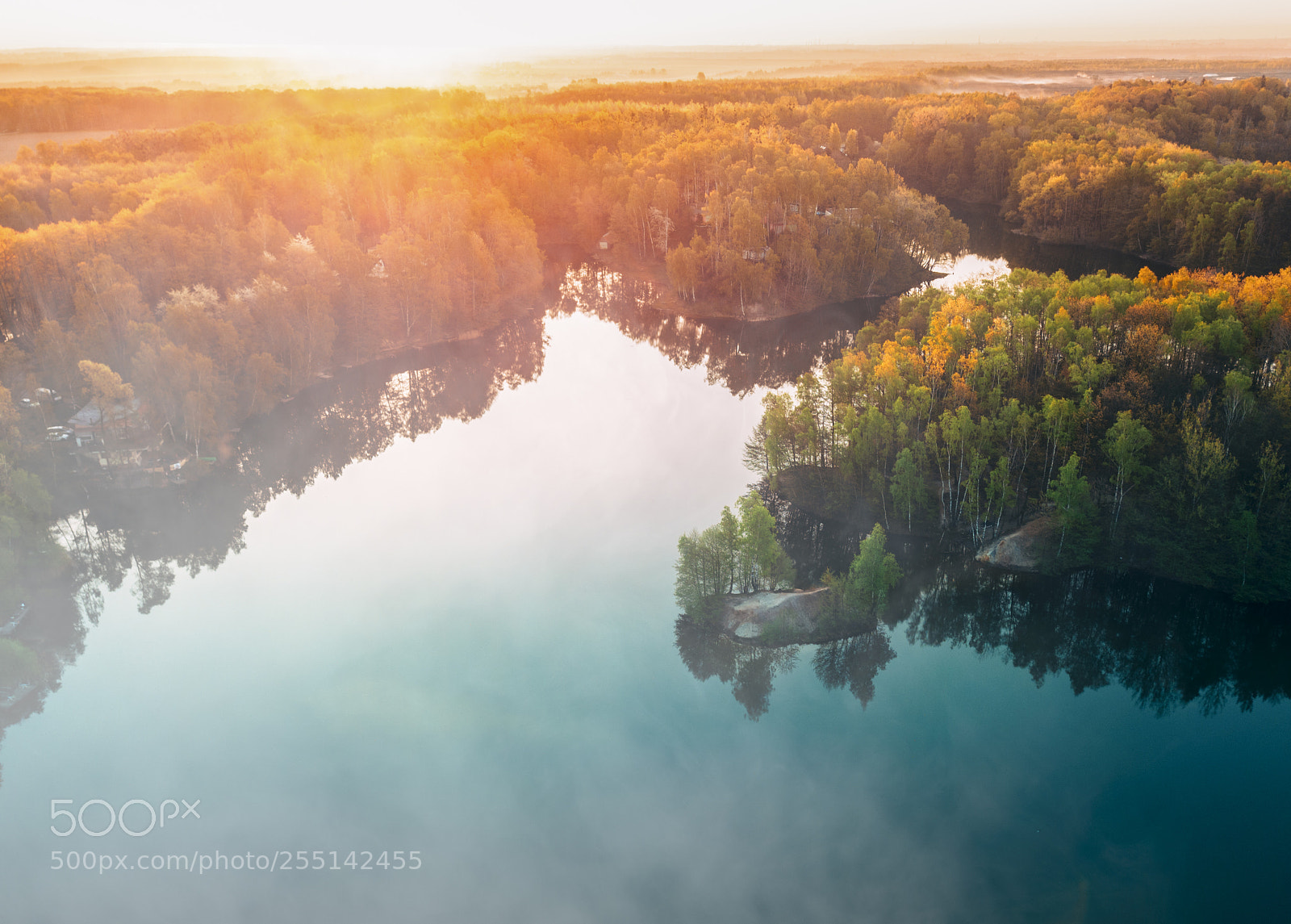 DJI FC220 sample photo. Foggy sunrise photography