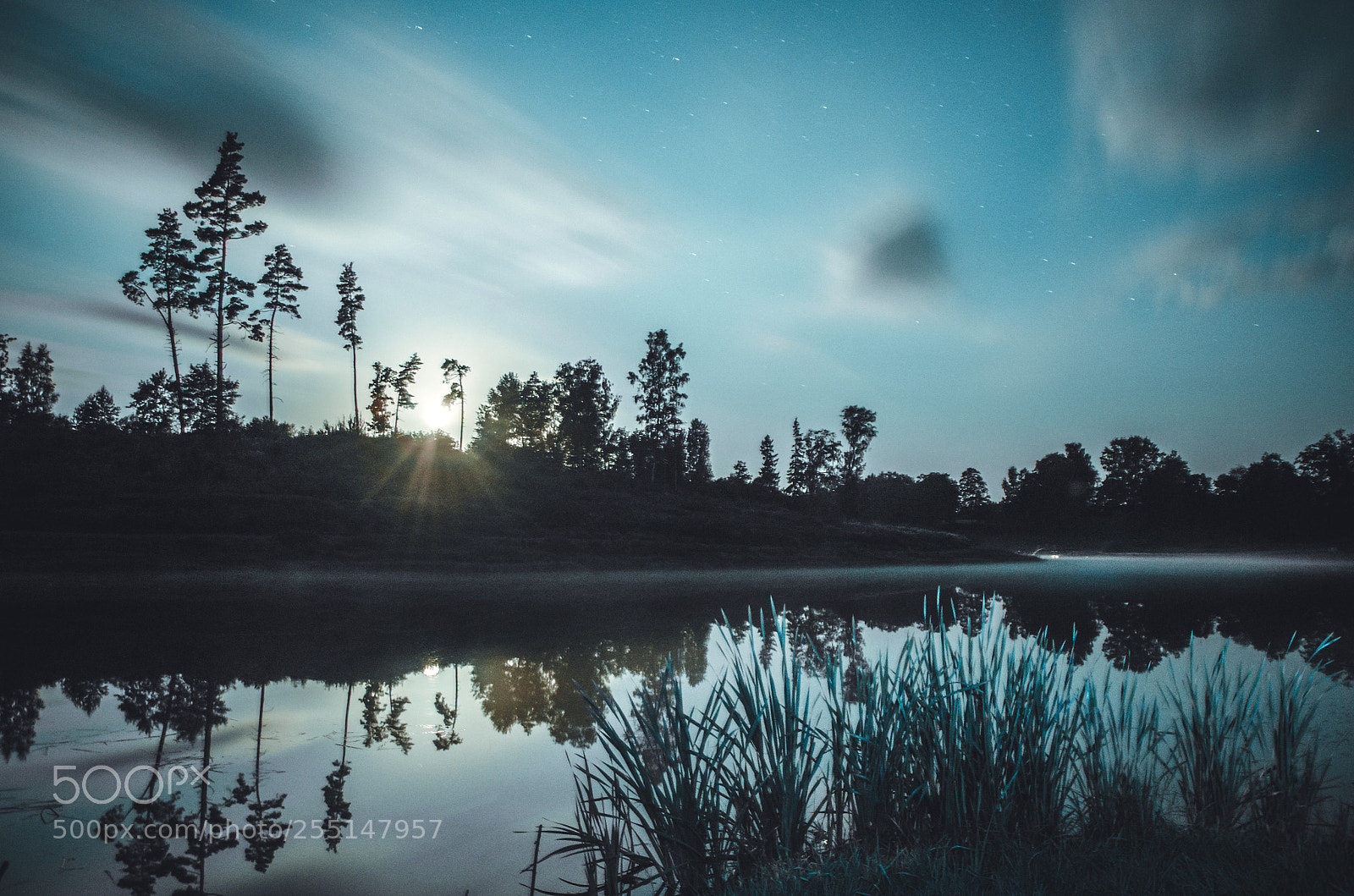 Nikon D7000 sample photo. Moonlit lake photography