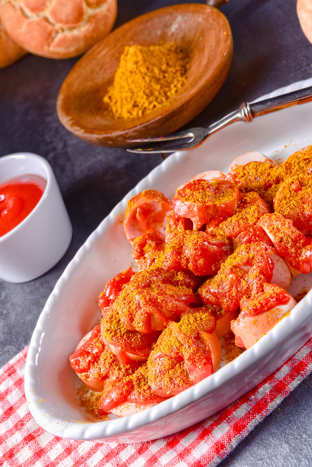 Nikon D810 sample photo. Sausage in curry sauce photography