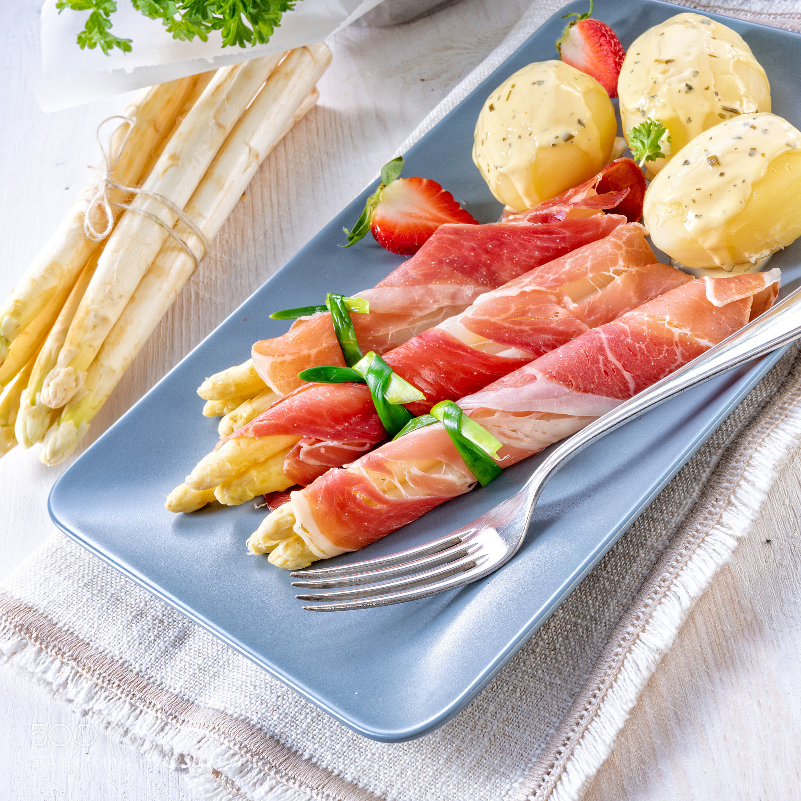 Nikon D810 sample photo. Asparagus ham rolls with photography