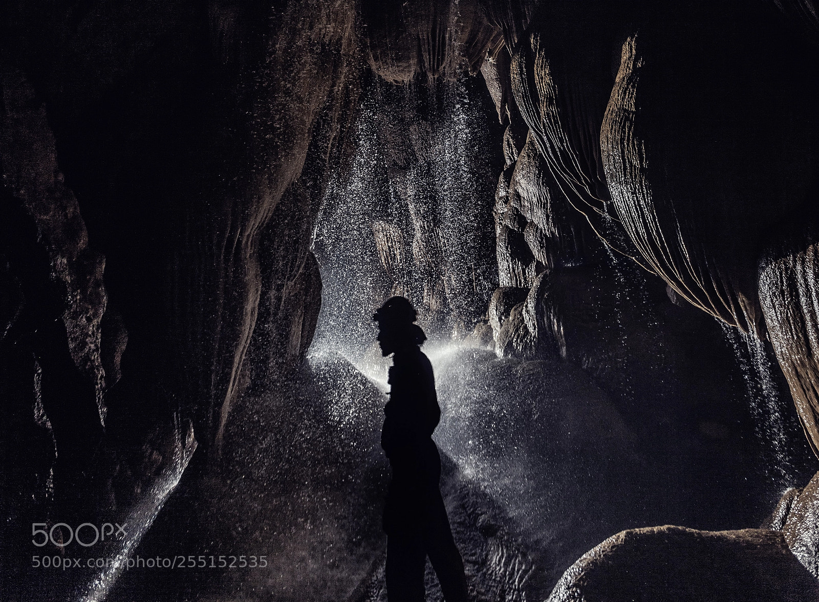 Canon EOS 5D Mark II sample photo. Waterfall in the cave photography