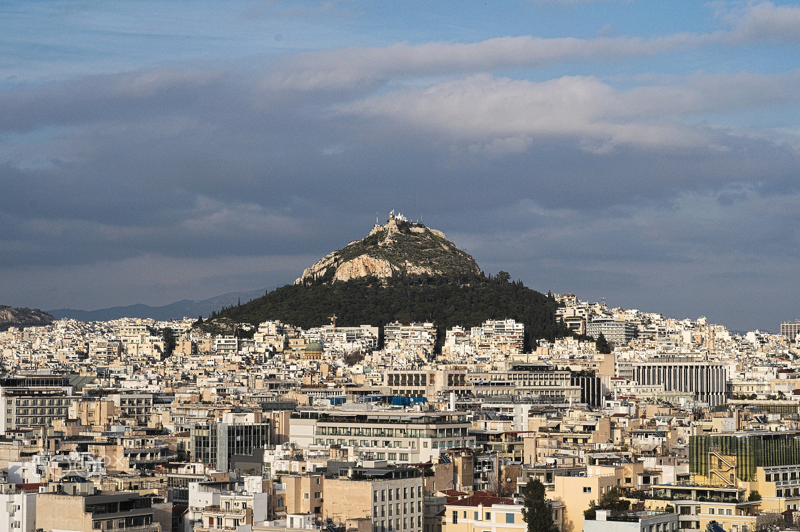 Nikon D90 + Nikon AF Nikkor 50mm F1.8D sample photo. Lykavittos hill in athens photography