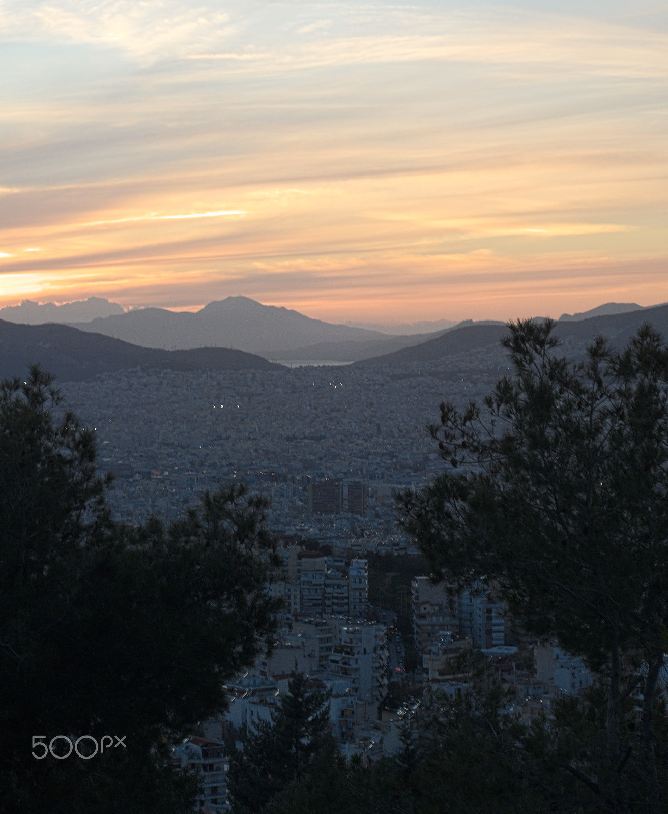 Nikon D90 + Nikon AF Nikkor 50mm F1.8D sample photo. Athens at sunset photography