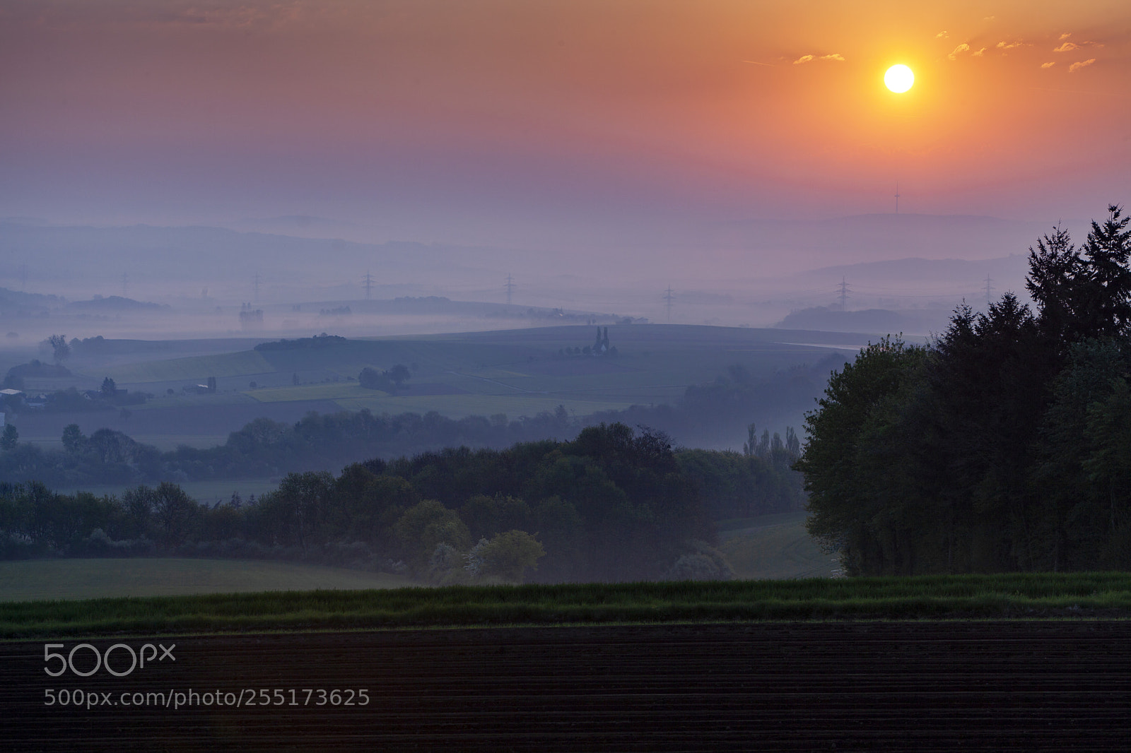 Canon EOS 5D Mark II sample photo. Sunrise with morning mist photography