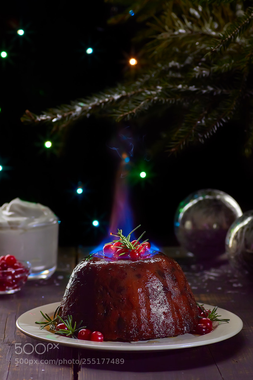 Canon EOS 60D sample photo. Burning christmas pudding photography