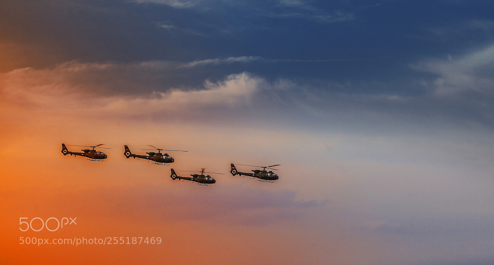 Canon EOS 5D Mark II sample photo. Helicopters in sunset photography