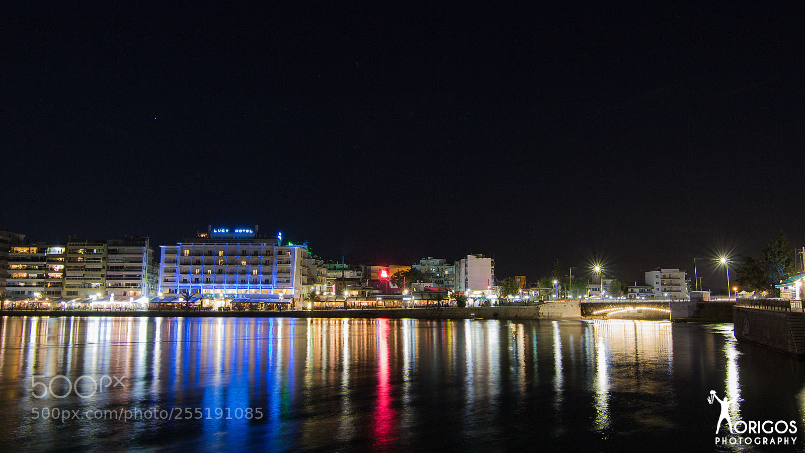 Canon EOS 100D (EOS Rebel SL1 / EOS Kiss X7) sample photo. Chalkida by night photography