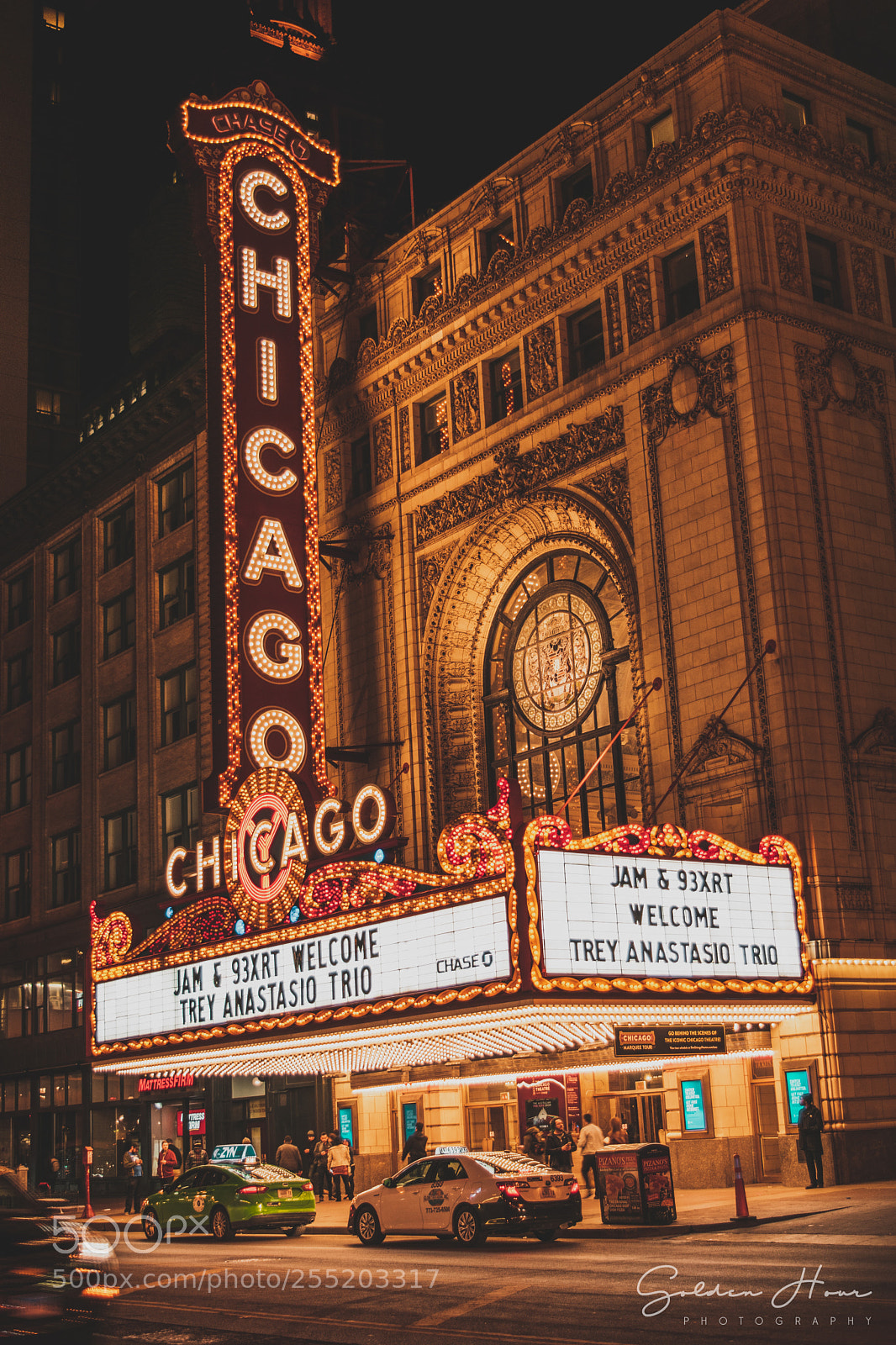 Nikon D5300 sample photo. Chicago theatre at night photography