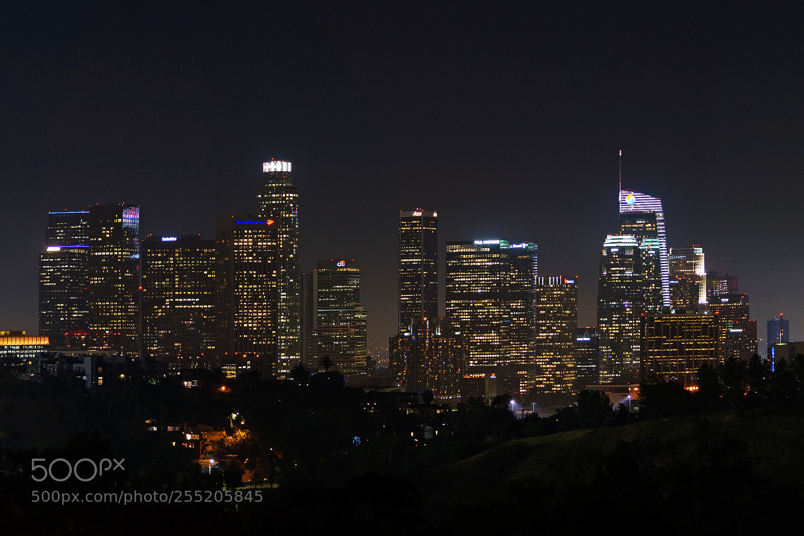 Sony SLT-A57 sample photo. Night scene downtown la photography