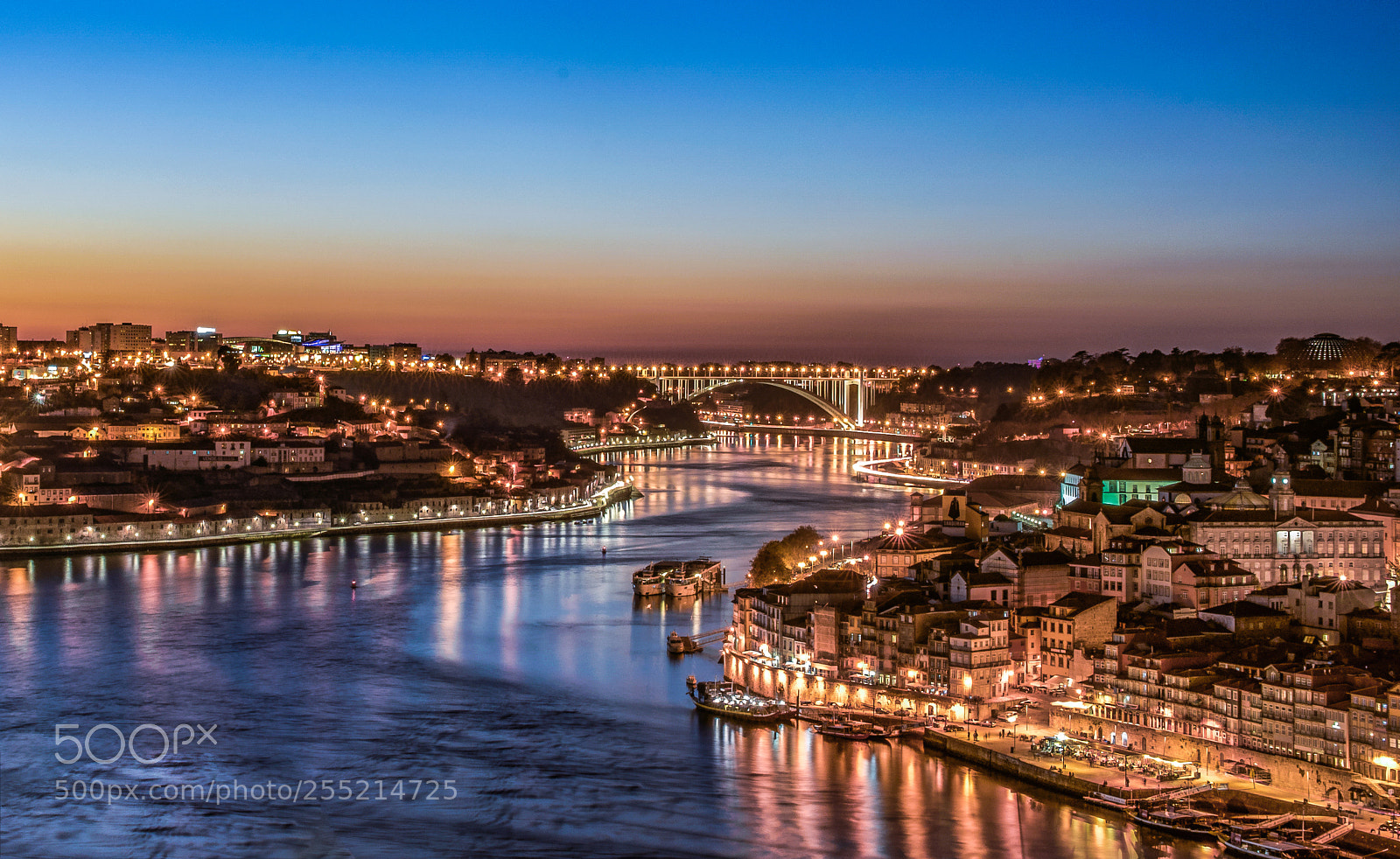 Nikon D750 sample photo. Dusk falls over oporto photography