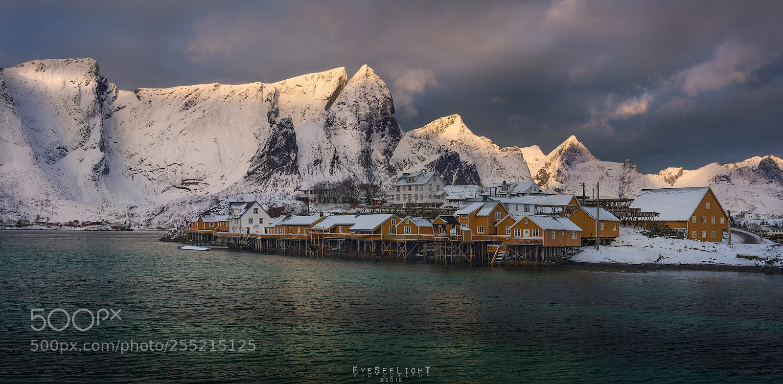 Nikon D810 sample photo. Sakrisøya widescreen winter photography