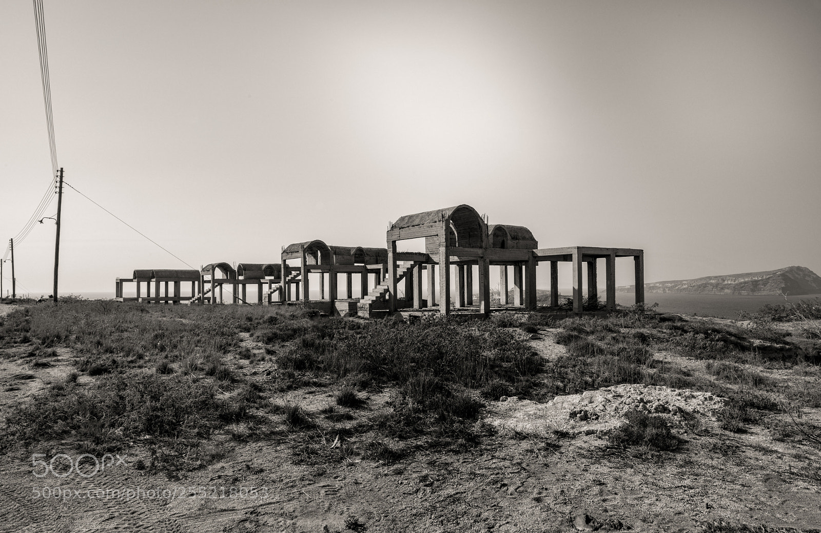 Nikon D800 sample photo. Santorini construction photography