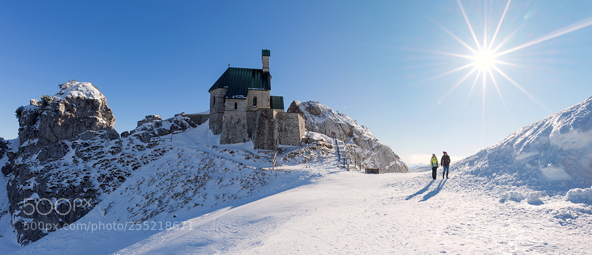Nikon D610 sample photo. Church at mount wendelstein photography