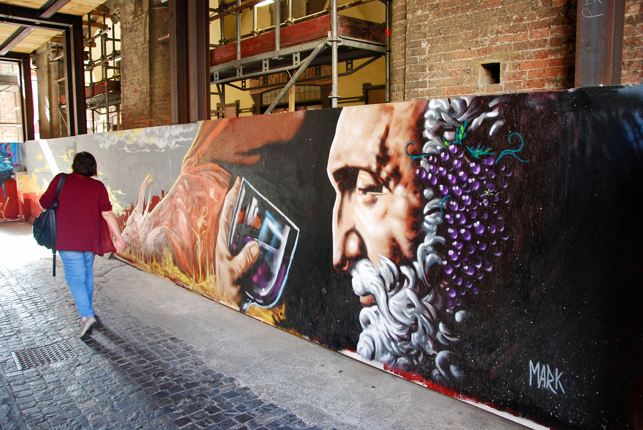Nikon D60 sample photo. Wine street art photography