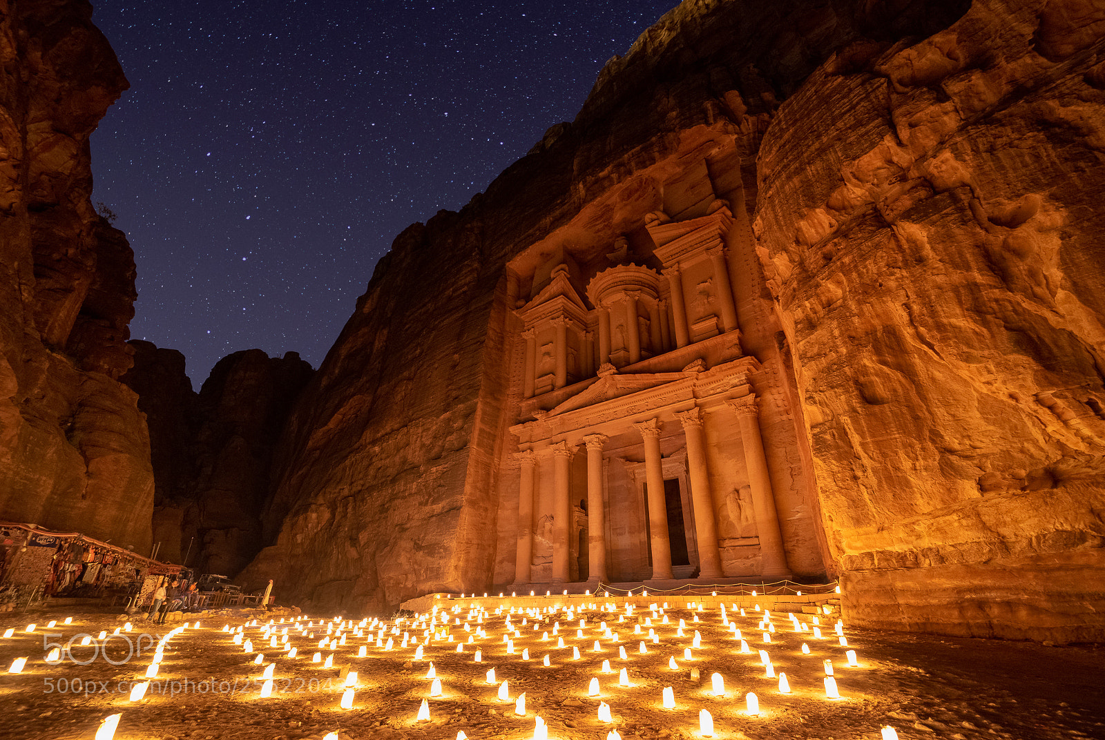 Sony a7R sample photo. Petra at night photography