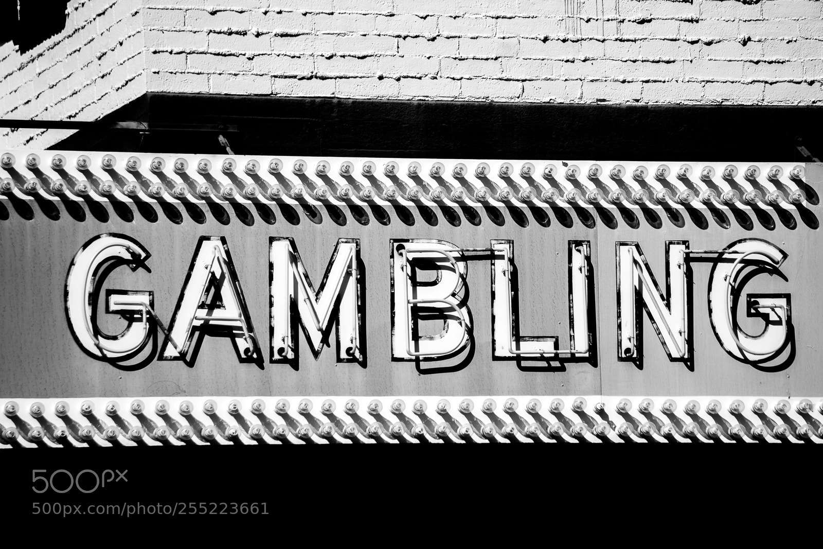 Sony a6000 sample photo. Gambling sign photography