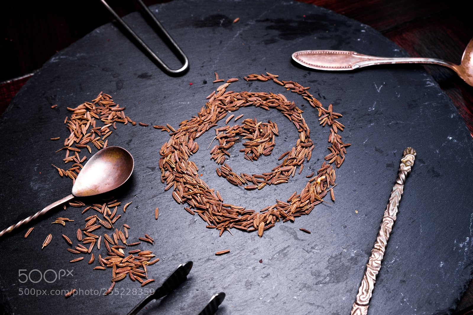 Fujifilm X-T2 sample photo. Spice cumin on black photography