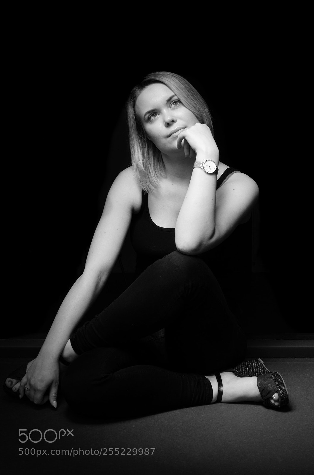 Nikon D7000 sample photo. Thoughtful in black & white photography