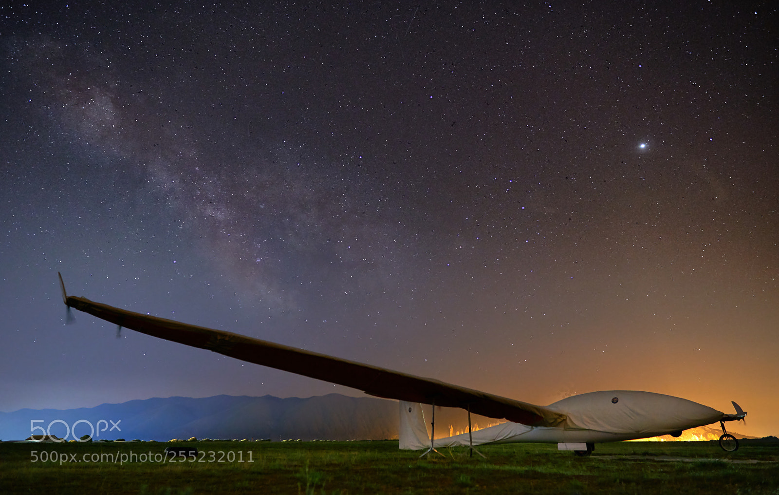 Sony a6500 sample photo. Glider under the stars photography