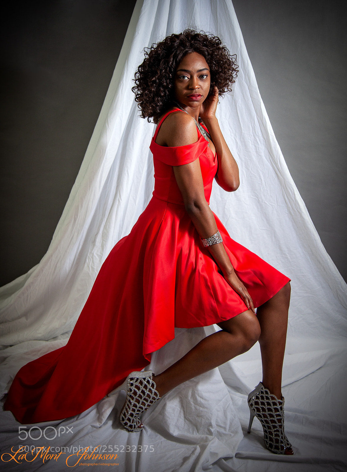 Canon EOS 5D Mark II sample photo. Red dress photo session photography