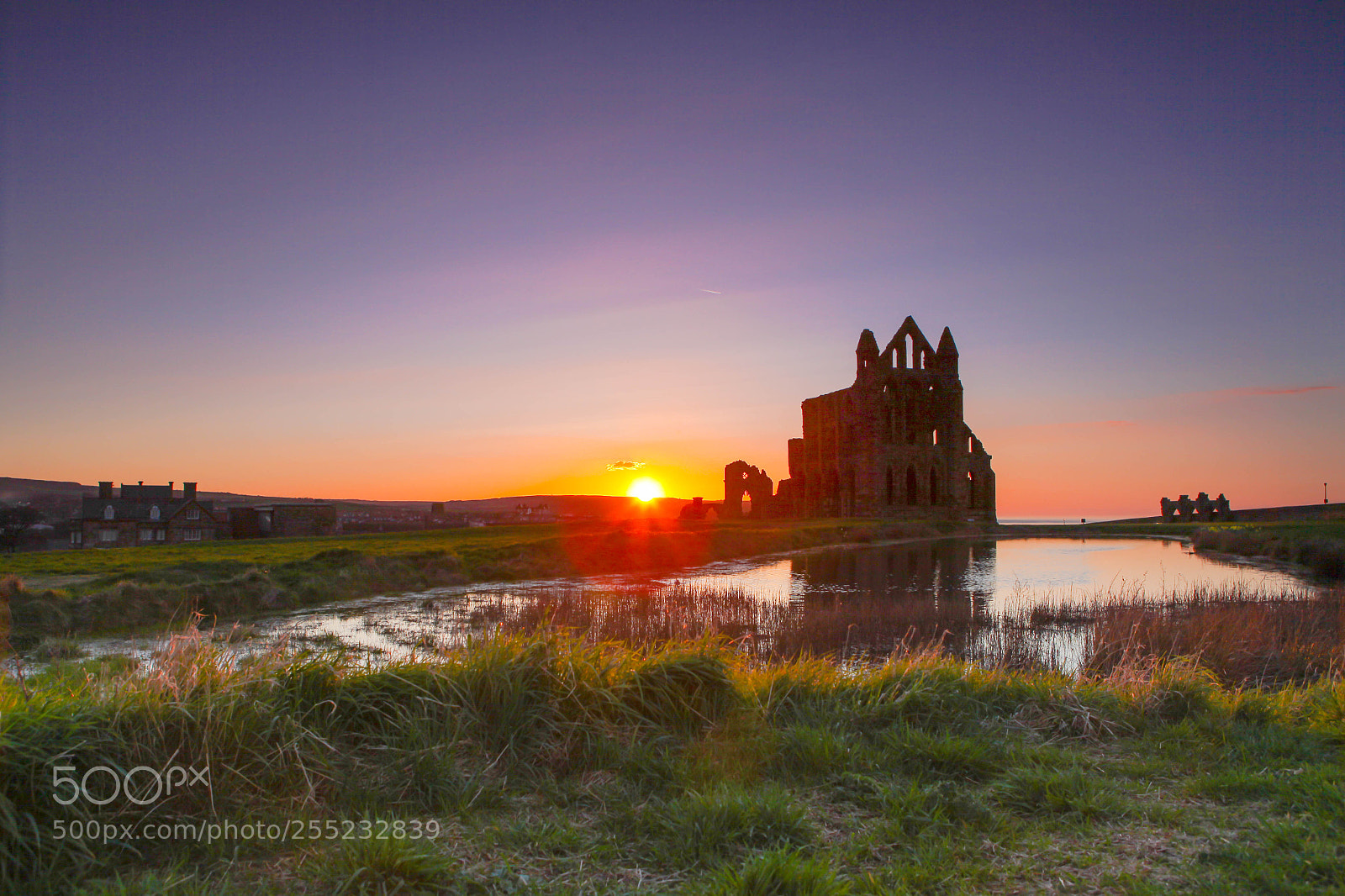 Canon EOS 5D Mark II sample photo. Sunset at whitby abbey photography