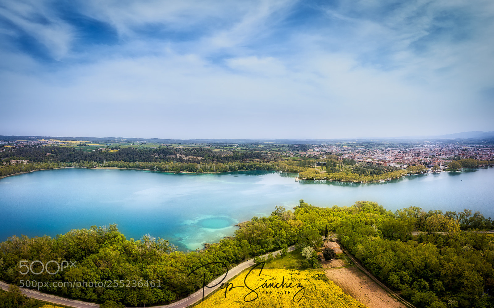 DJI FC220 sample photo. Banyoles lake photography