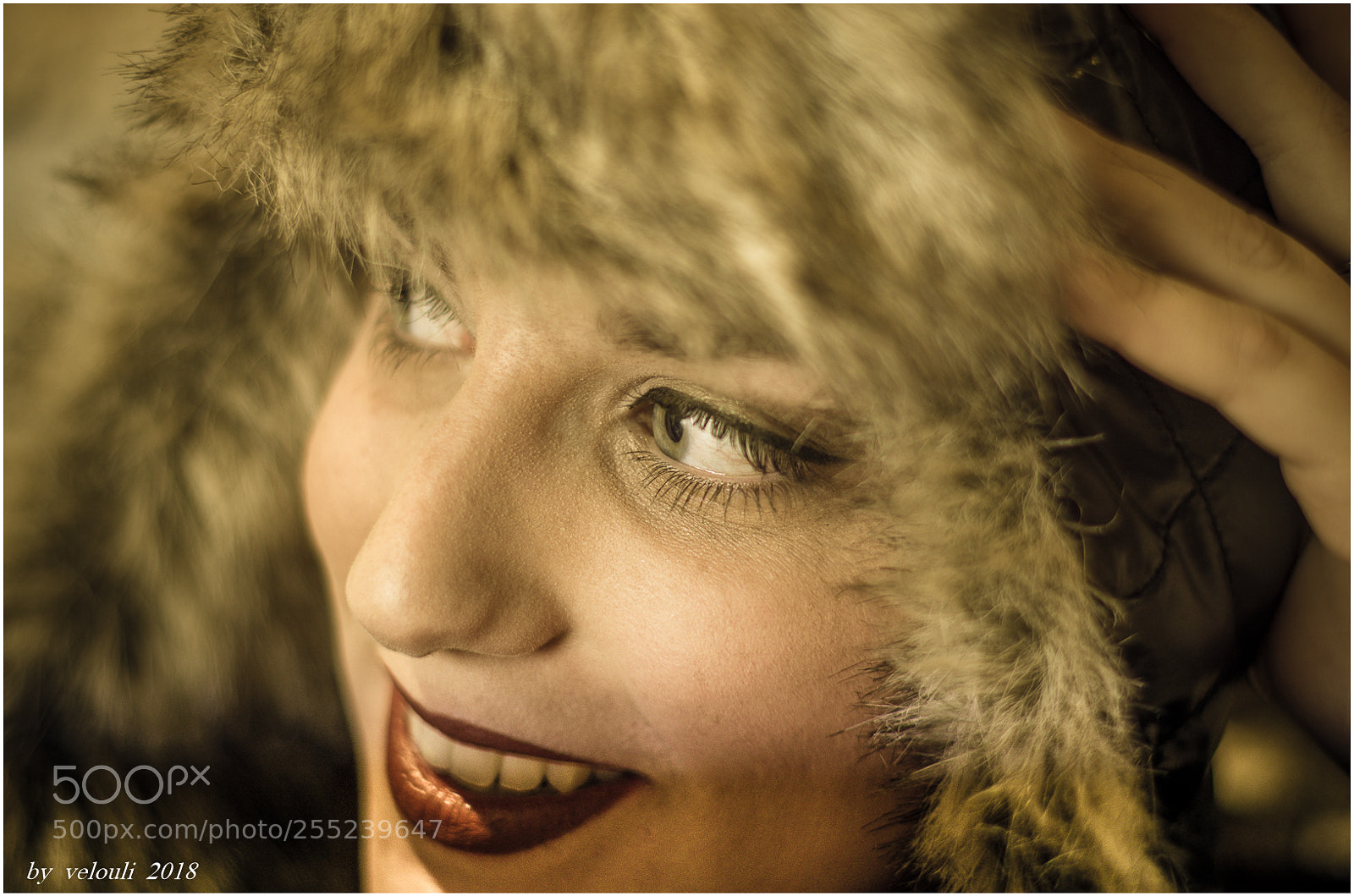 Pentax K-5 sample photo. Claudia with fur cap photography