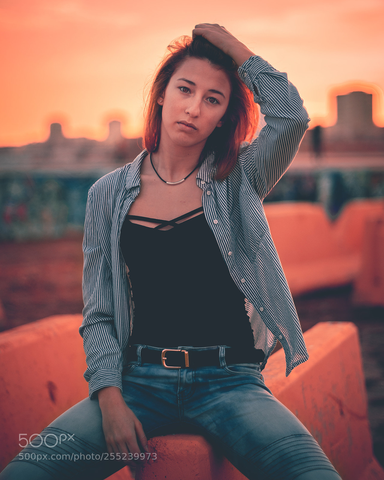 Nikon D3300 sample photo. Sunset model photography